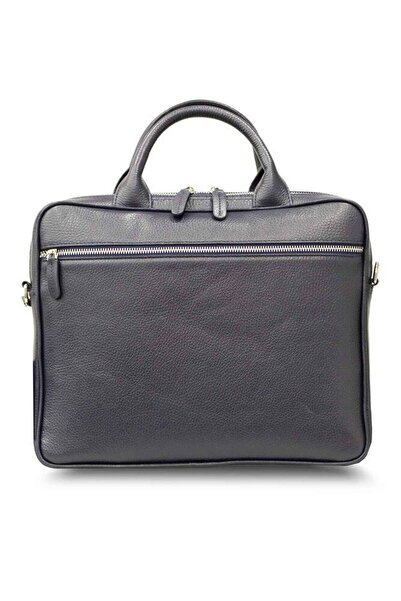 GUARD Navy Blue Genuine Leather 14' Inch Laptop Bag