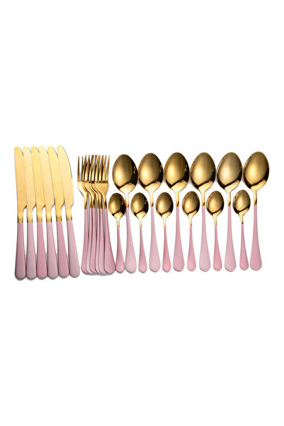 HALAMODO مجموعة من 24 قطعة من أدوات المائدة المصنوعة من الفولاذ المقاوم للصدأ...