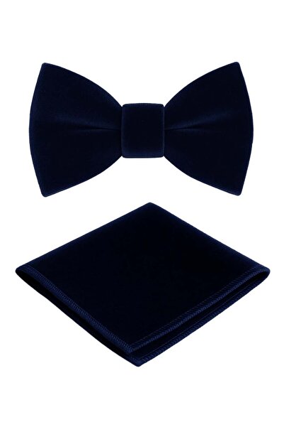 SIRRI Set papion și batistă din catifea pentru bărbați, vârsta de 14 ani și p...