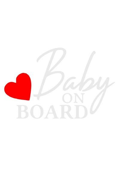 Oracal Sticker Baby on board, 20 x 13 cm, alb