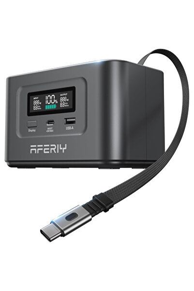 AFERIY Statie portabila 100W 31000mAh, USB-C PD3.0, incarcare solara 6in1