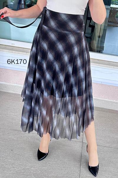 İnce Topuk Tulle Skirt with Belt 6K170