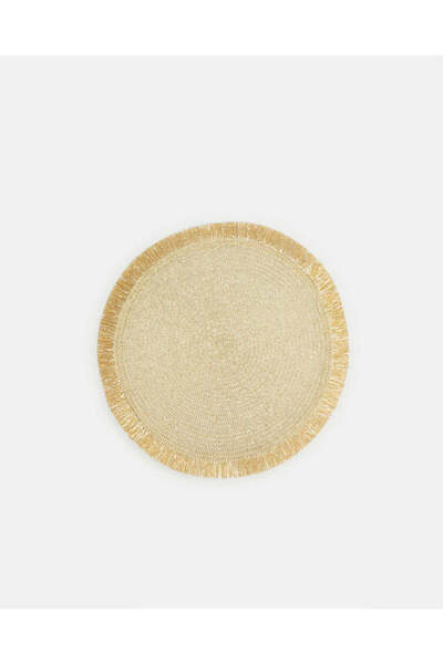 REDTAG Gold Textured Round Placemat