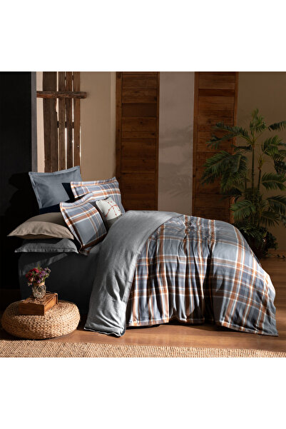 Sarev Callanish Gray Flannel Prime Double 100% Cotton Duvet Cover Set