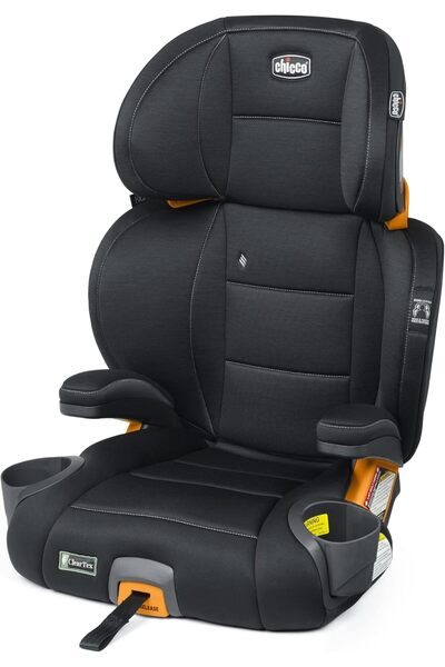Chicco مقعد سيارة معزز كيدفيت كليرتكس بلس ٢ في ١ مع حزام تثبيت، لون أوبسيديان