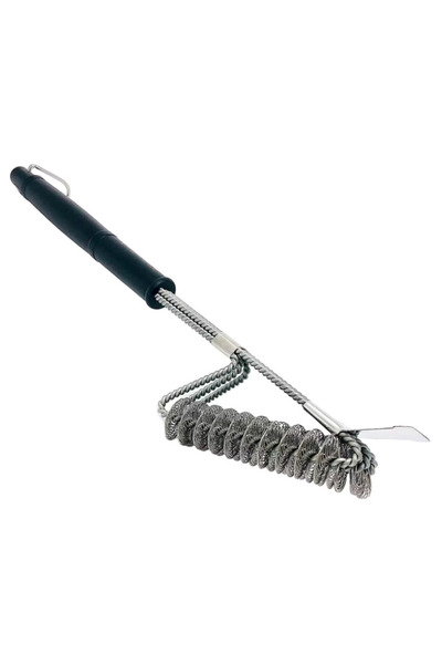 Andu Perie de curatat gratar Inox 45 x 12 x 6 cm Negru/Argintiu