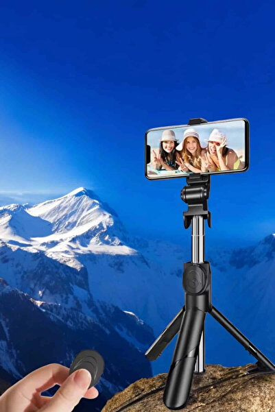 Belle Fusion Bfs Selfie Stick Tripod Operated Phone Holder Black