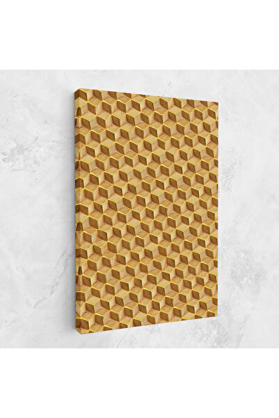 Arthub Canvas Painting, Bedroom And Living Room, Abstract, Small Yellow Square