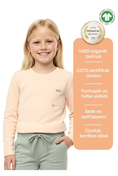 Ozmoz By Mukadder Özden Organic Yavruağzı Winter Thin Sweatshirt for Girls