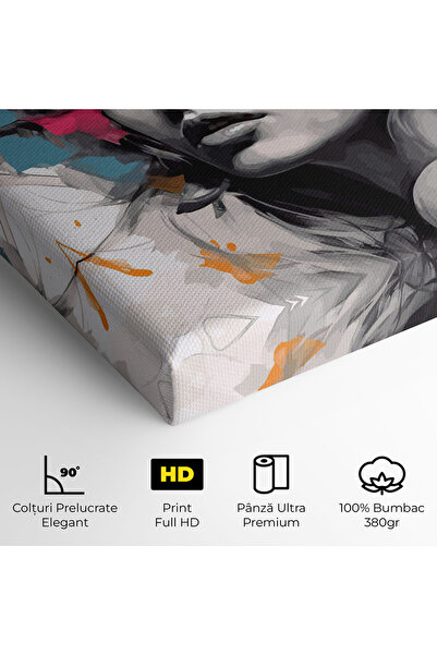 Arthub Canvas Painting, Bedroom And Living Room, Women, Colorful Flower Portrait