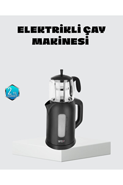 Twin Store Mey i̇thalat® sinbo electric tea maker 1.7 l kettle with glass tea...