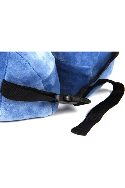 Discovery Travel Neck Pillow (2-in-1) U-Shaped Memory Foam, Blue