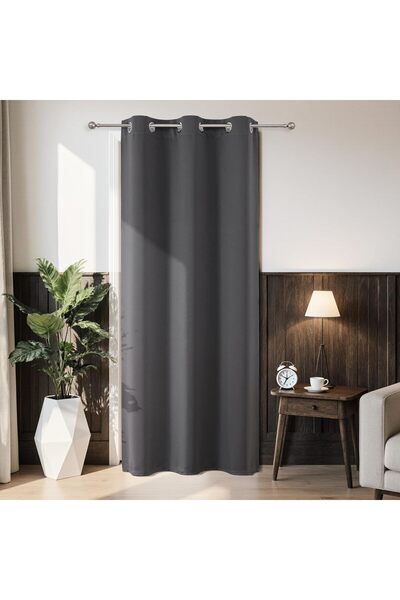 JOYDECO Entry/Closet Door Curtain - Polyester Blackout Panel, Gray