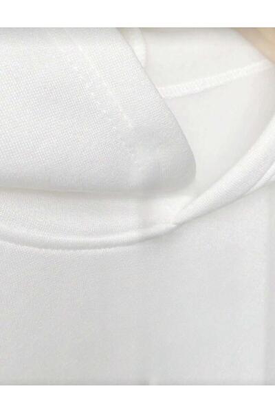 trendgar Φούτερ με κουκούλα λευκό Leopard Cherry με τύπωμα Kangaroo Pocket Sweatshirt Hodie