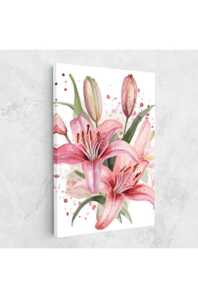 Arthub Canvas Painting, Bedroom And Living Room, Flowers, Beautiful Pink Lily