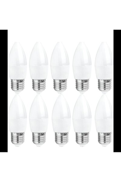 Osaka Light 10'Lu 9w = 70w Eşdeğer 6500 Kelvin Beyaz ışık E27 Kalın Duylu Led Mum Buji Ampul 810 Lümen E Enerji