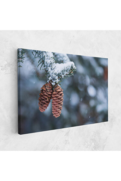 Arthub Canvas Painting, Bedroom And Living Room, Landscapes, Winter Cones