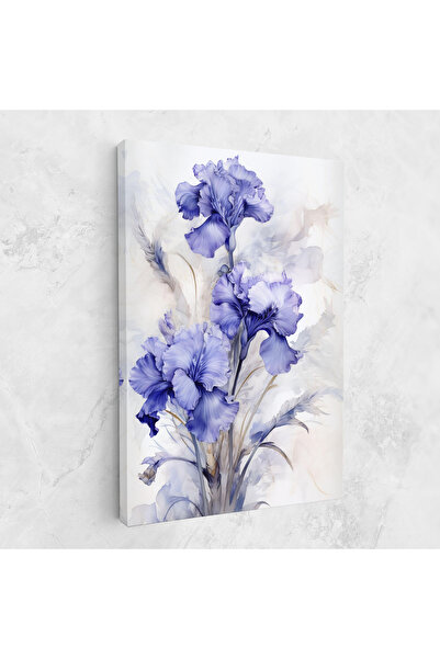 Arthub Canvas Painting, Bedroom And Living Room, Flowers, Purple Iris Painting