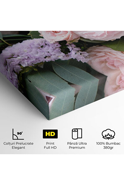 Arthub Canvas Painting, Bedroom And Living Room, Flowers, Beautiful Pink Roses