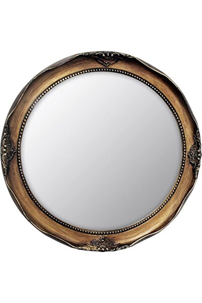 Generic Fanirum 31 cm Ornate Vintage Round Wall Mirror, Antique Gold