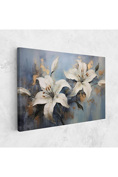 Arthub Tablou Canvas, Dormitor Si Living, Flori, Gold Lily Painting