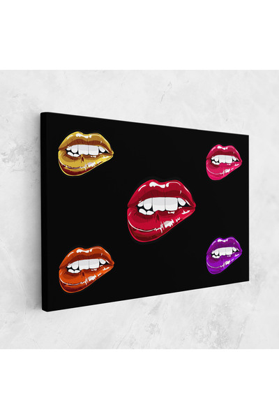 Arthub Canvas Painting, Bedroom And Living Room, Women, Mix Color Lips