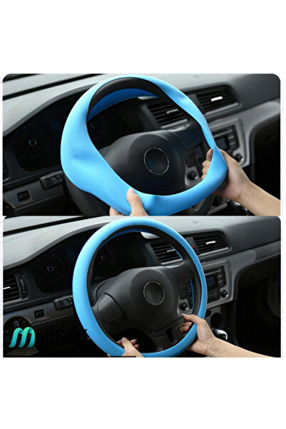 MaffStuff Blue MaffStuff® Silicone Elastic Steering Wheel Cover – Universal, Non-Slip, Premium Comfort