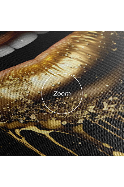 Arthub Tablou Canvas, Dormitor Si Living, Femei, Golden Luxury Lips