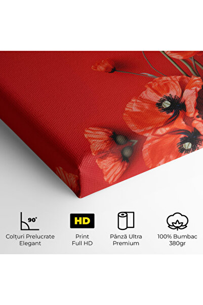 Arthub Canvas Painting, Bedroom And Living Room, Flowers, Poppies On The Table