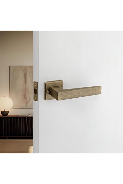System Akalı Otel Tipi Kendinden Kilitli Kapı Kolu Antik Renk