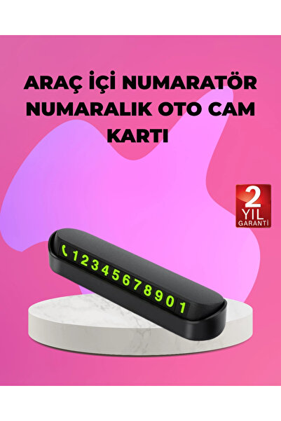 Twin Store Mey imports ®   Phosphorescent vehicle interior parking card numberer