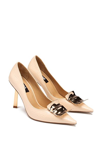 Dedos Women's Special Crocodile Print Buckle High Heel Evening Dress Shoes 300