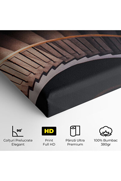 Arthub Canvas Painting, Bedroom And Living Room, Abstract, Grey Stairs Spiral