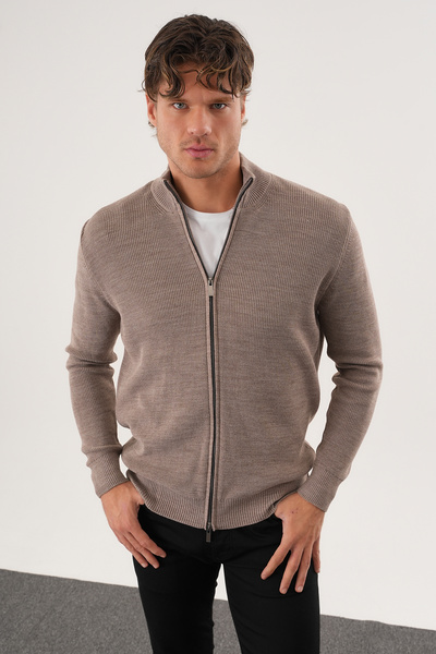 No Way Men's Regular Fit Full Zip Knit Cardigan