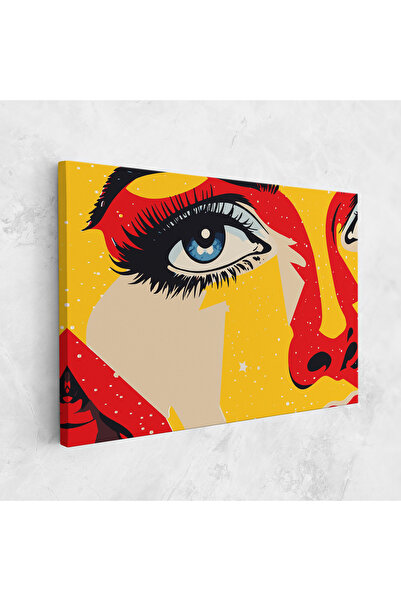 Arthub Canvas Painting, Bedroom And Living Room, Modern, Blue Pop Eye