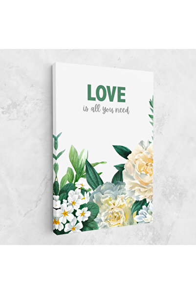 Arthub Canvas Painting, Bedroom And Living Room, Flowers, Green Rose Love