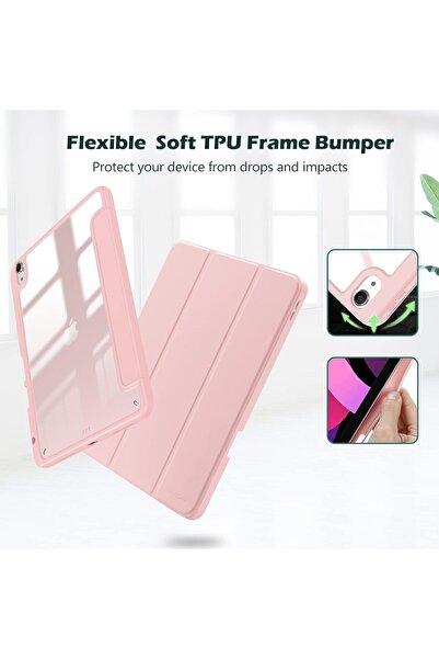 PROCASE جراب ذكي لجهاز iPad Air مقاس 11 بوصة (M3/M2) وiPad Air مقاس 10.9 بوصة (الخامس/الرابع) - وردي