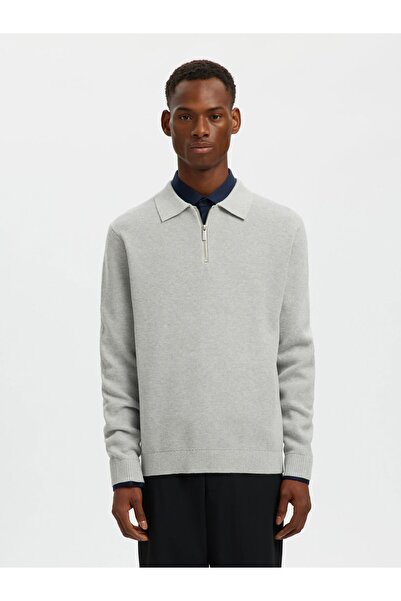 SELECTED Half-zip Pullover Langarm