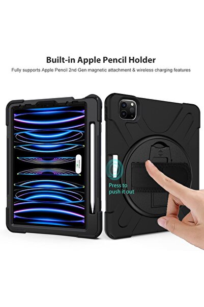 PROCASE iPad Pro 11 Inch Rugged Heavy Duty Shockproof Case - Black