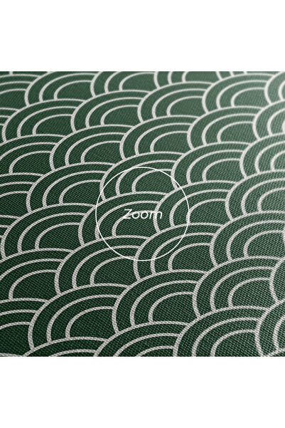 Arthub Canvas Painting, Bedroom And Living Room, Abstract, Green Semi Circle