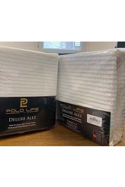 polo life Jakarlı Örme Kumaş Delux Full Lastikli Sıvı Geçirmez Çift Kişilik A...