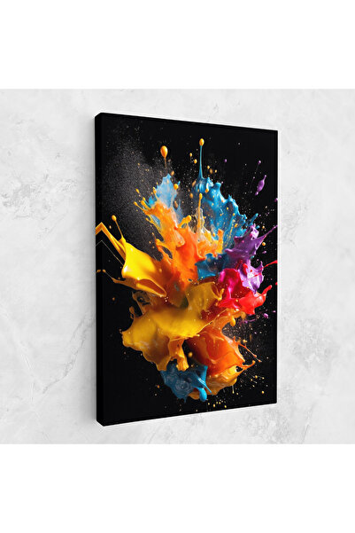 Arthub Canvas Painting, Bedroom And Living Room, Abstract, Colors Splashing