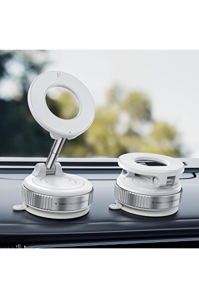 Generic Beeasy Upgraded Magsafe Car Mount - Vacuum Suction Dashboard Holder, 360° Adjustable Foldable