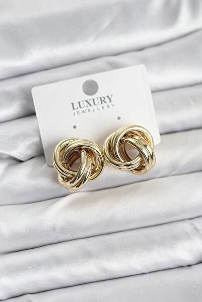 Belle Fusion Bfs Brass Gold Color Vintage Spiral Model Women's Earrings