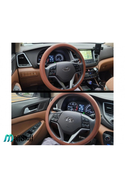 MaffStuff MaffStuff® Brown Silicone Steering Wheel Cover – Elastic, Universal, Non-Slip