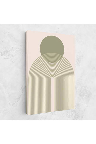 Arthub Tablou Canvas, Dormitor Si Living, Abstracte, Green Circle Lines