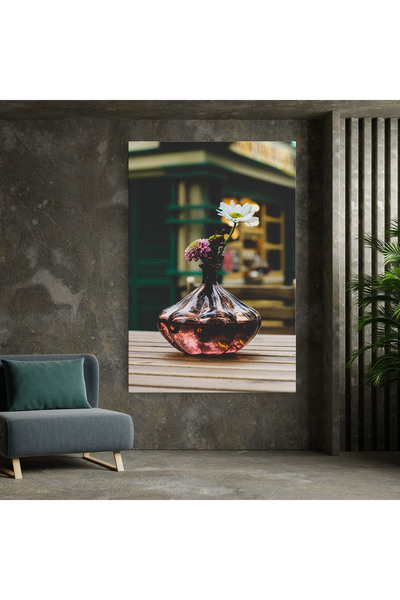 Arthub Canvas Painting, Bedroom And Living Room, Flowers, Pink Vase Flower