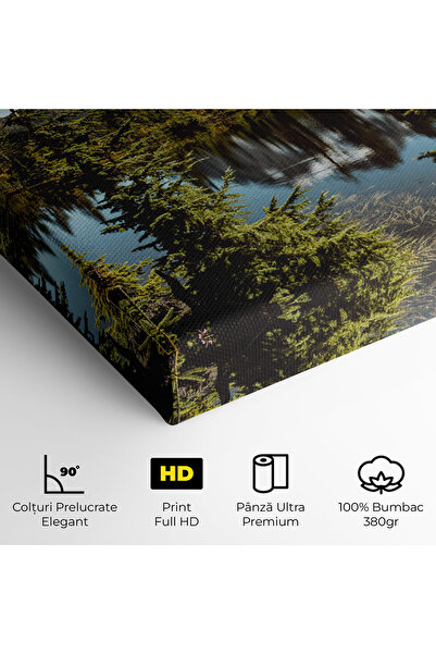 Arthub Canvas Painting, Bedroom And Living Room, Landscapes, Forest Snow Mountain