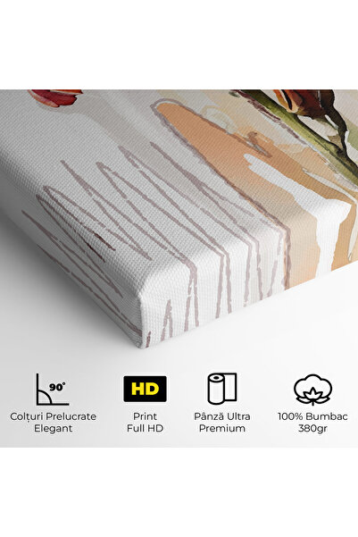 Arthub Canvas Painting, Bedroom And Living Room, Flowers, Orange Iris