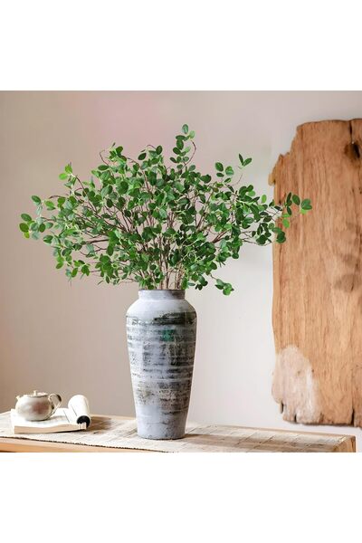 Generic Htmeing Artificial Green Eucalyptus Branches for Home, Office and Shop Decoration, 2 Pieces